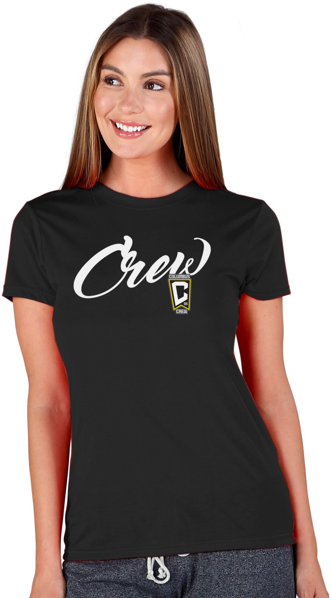 Concepts Sport Women's Columbus Crew Marathon Black T-Shirt