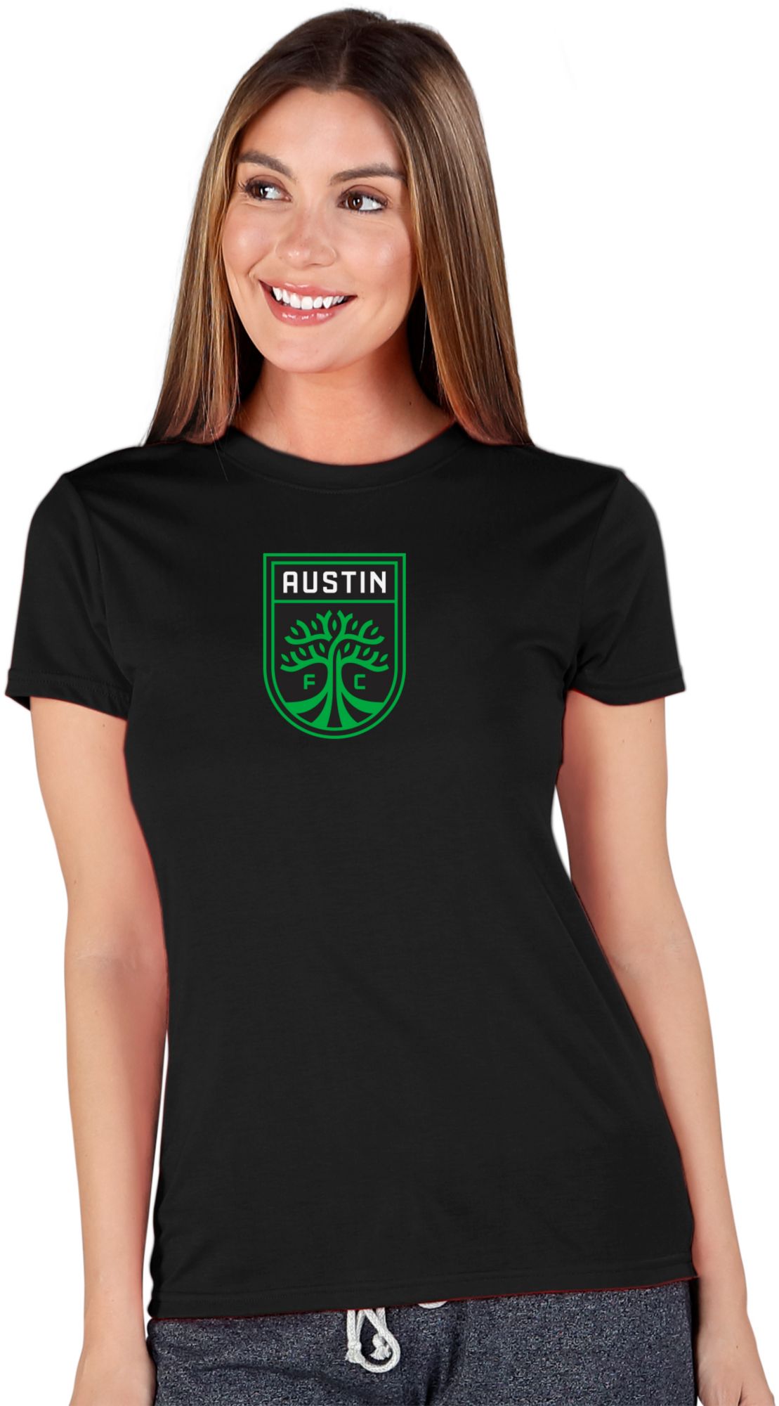 Concepts Sport Women's Austin FC Marathon Black T-Shirt