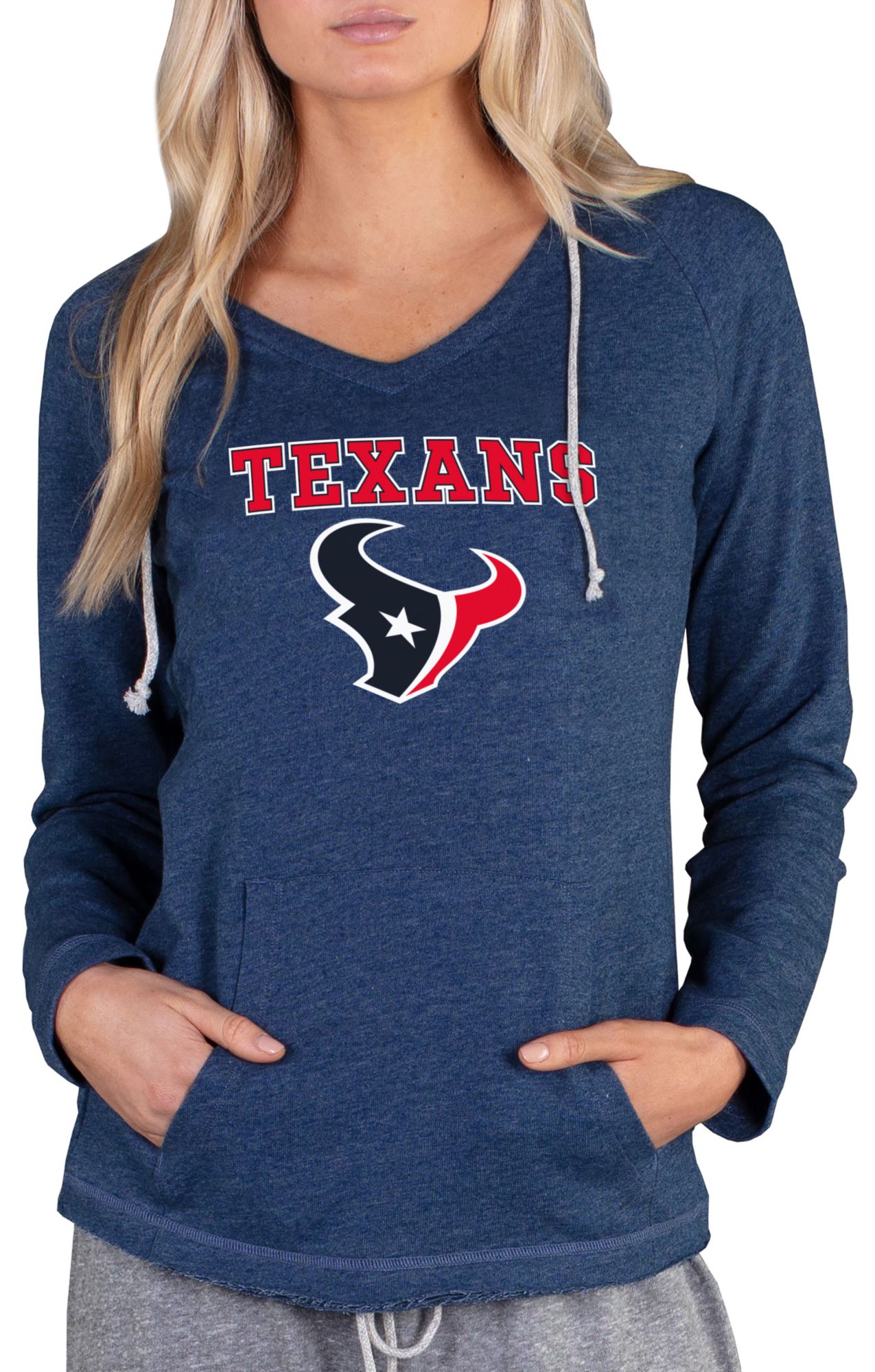 Concepts Sport Women's Houston Texans Mainstream Navy Hoodie