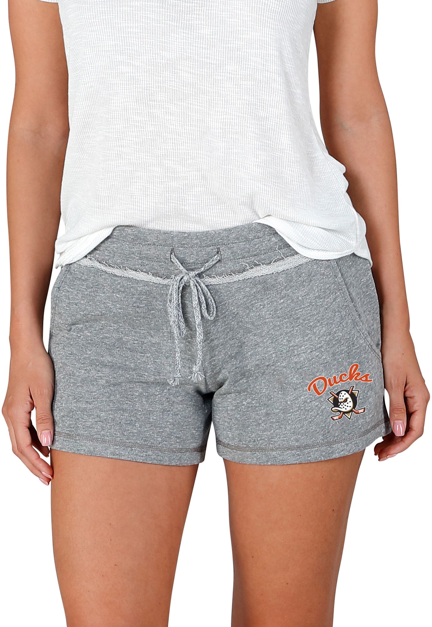 Concepts Sport Women's Anaheim Ducks Grey Mainstream Shorts