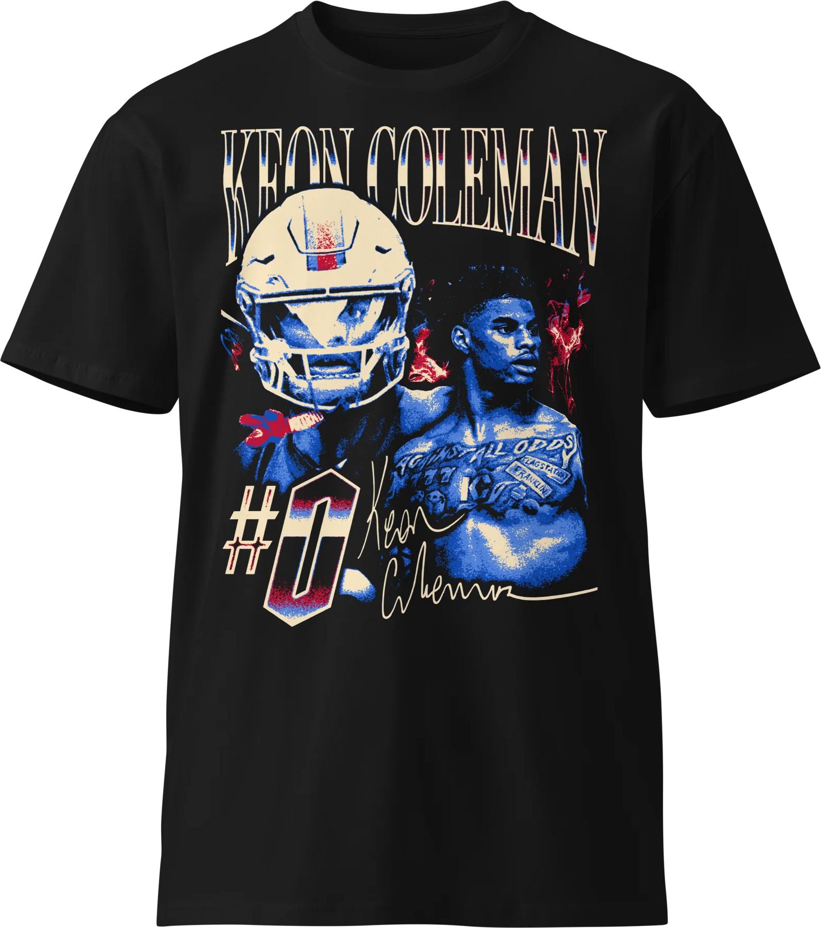 Athlete Studio Youth Keon Coleman Black Vintage T-Shirt