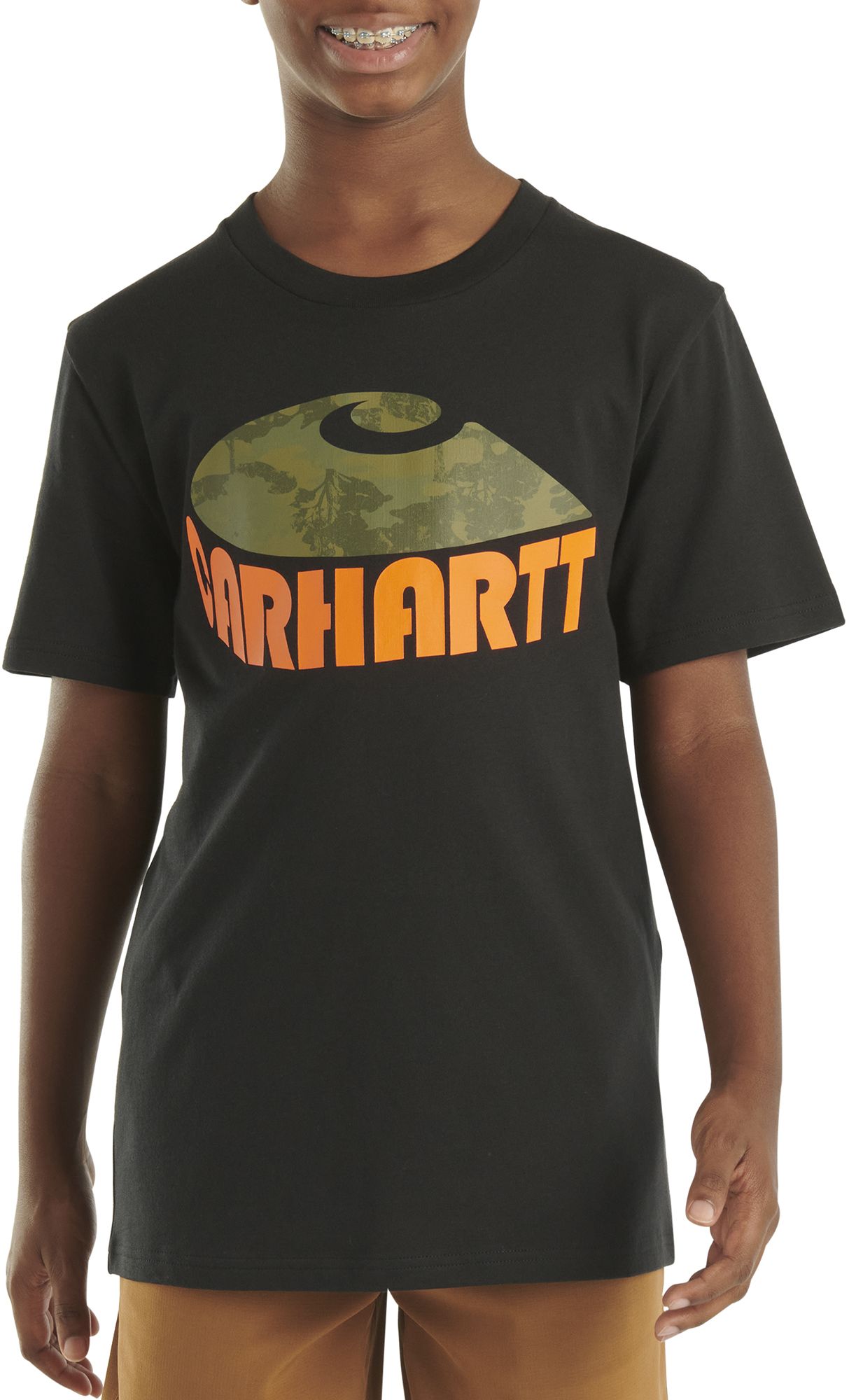 CARHARTT Boys' Short Sleeve Camo GÇ£C