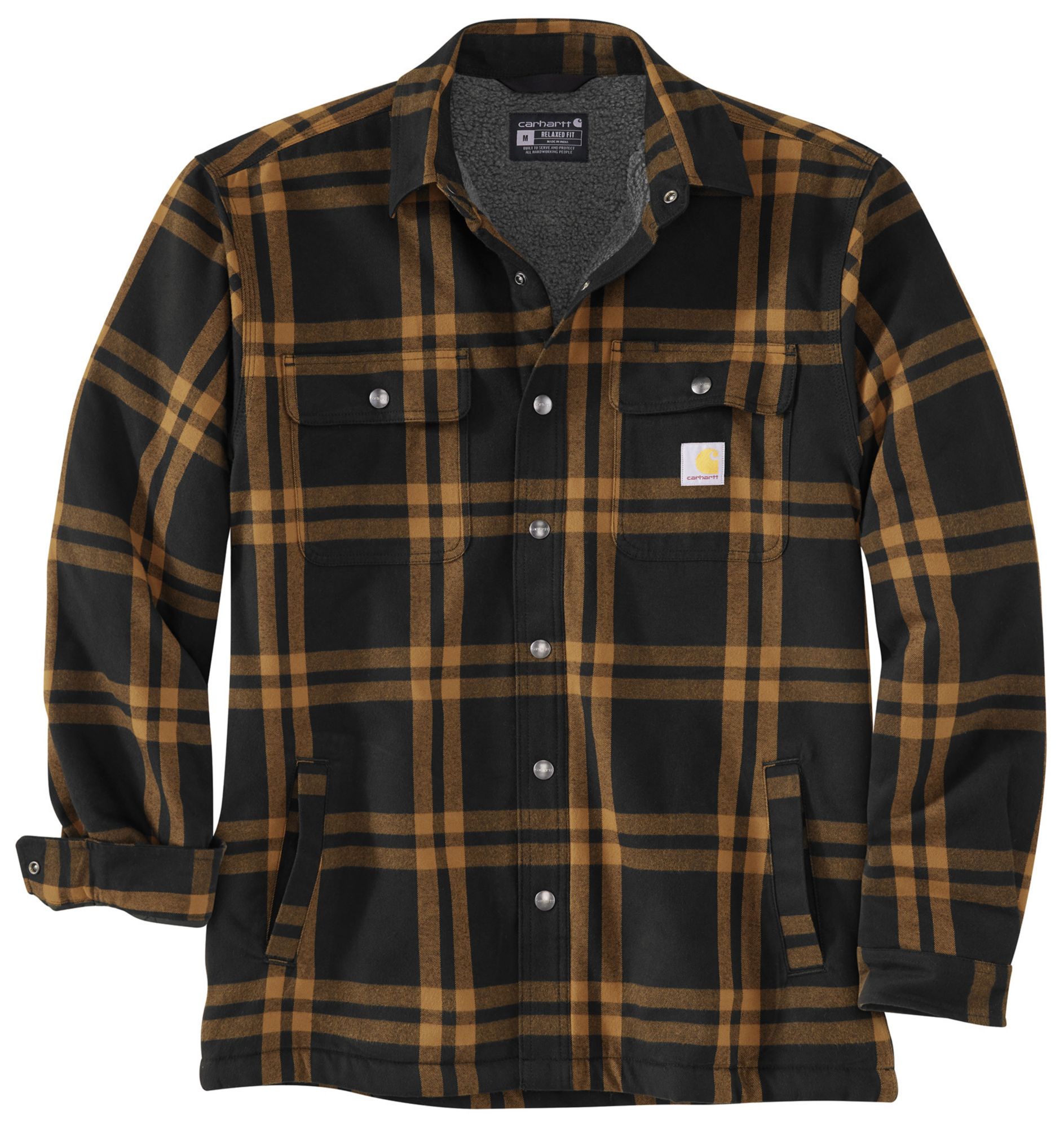 Carhartt Men's Flannel Sherpa Lind Shirt Jacket