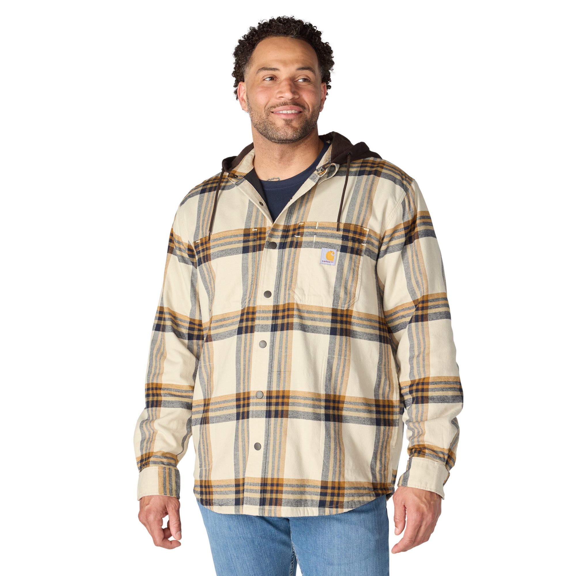 Carhartt Men's Hooded Flannel Shirt Jacket