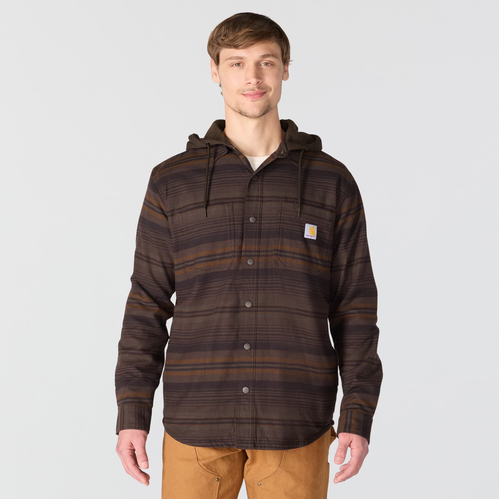 Carhartt Men's Hooded Flannel Shirt Jacket