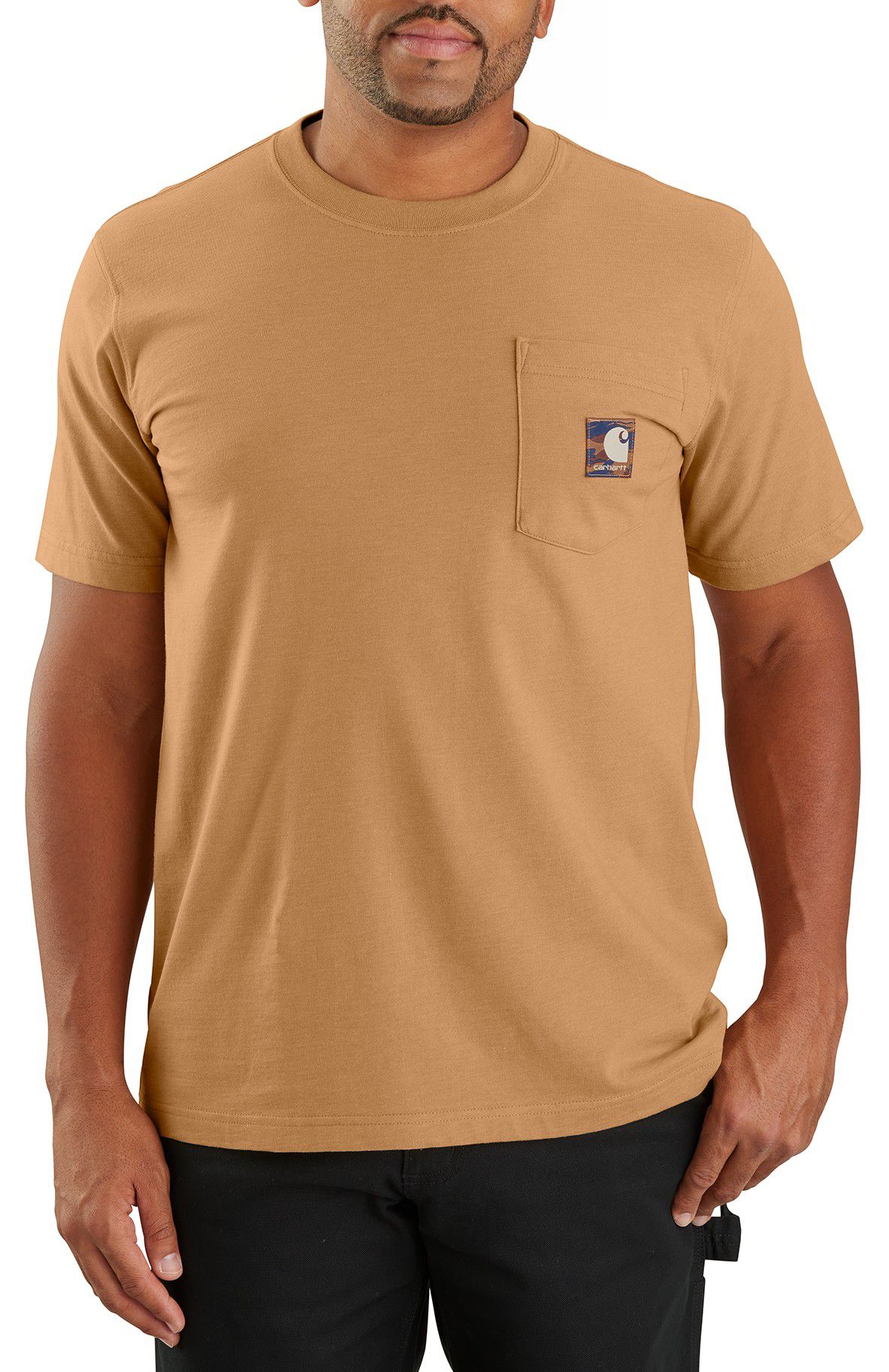 Carhartt Men's Lightweight Short-Sleeve Pocket Camo Patch T-Shirt