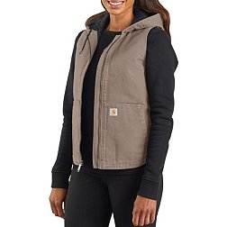 Carhartt Women's Washed Duck Insulated Hooded Vest