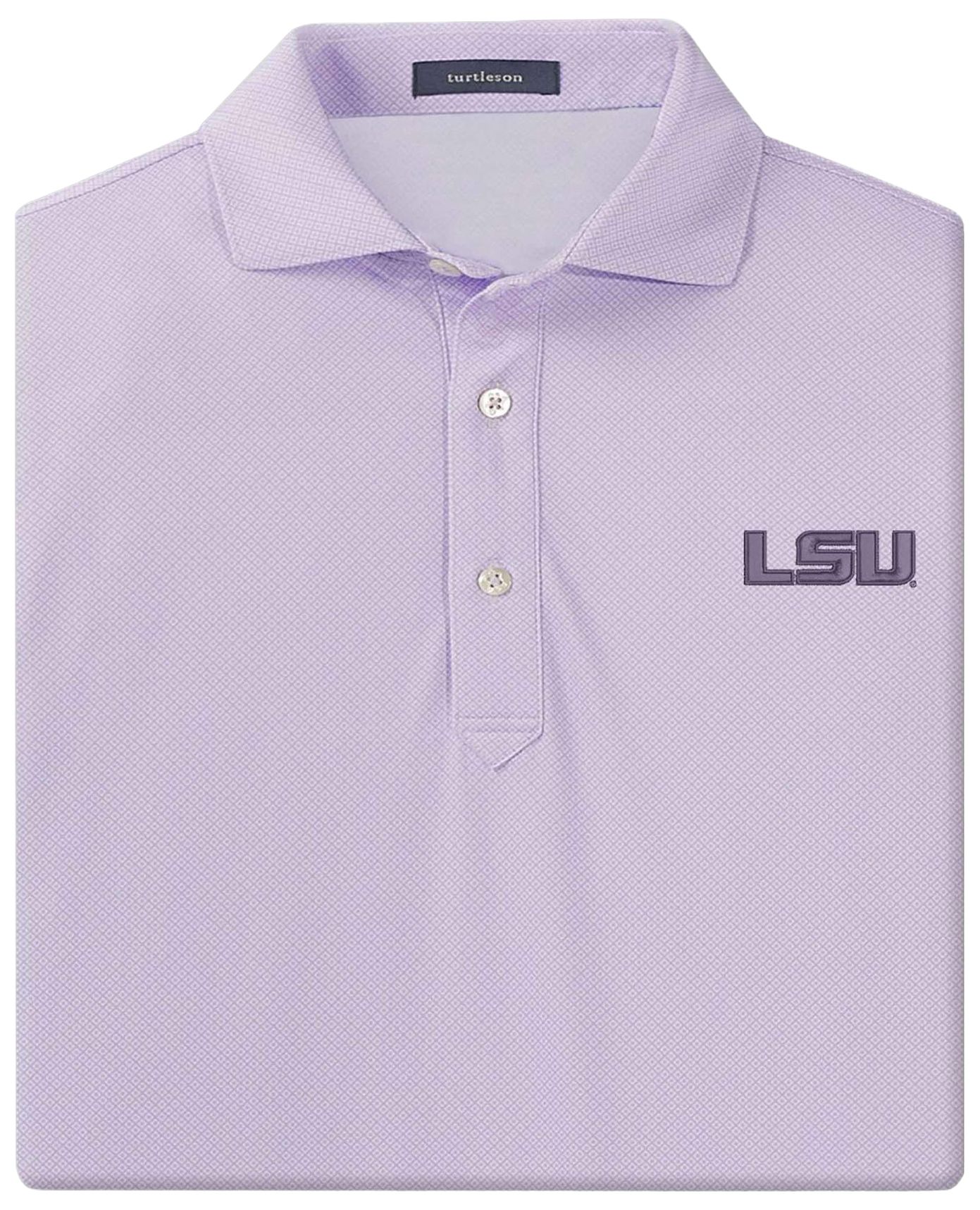 Turtleson Men's LSU Tigers Purple Clarence Mini Diamond Polo