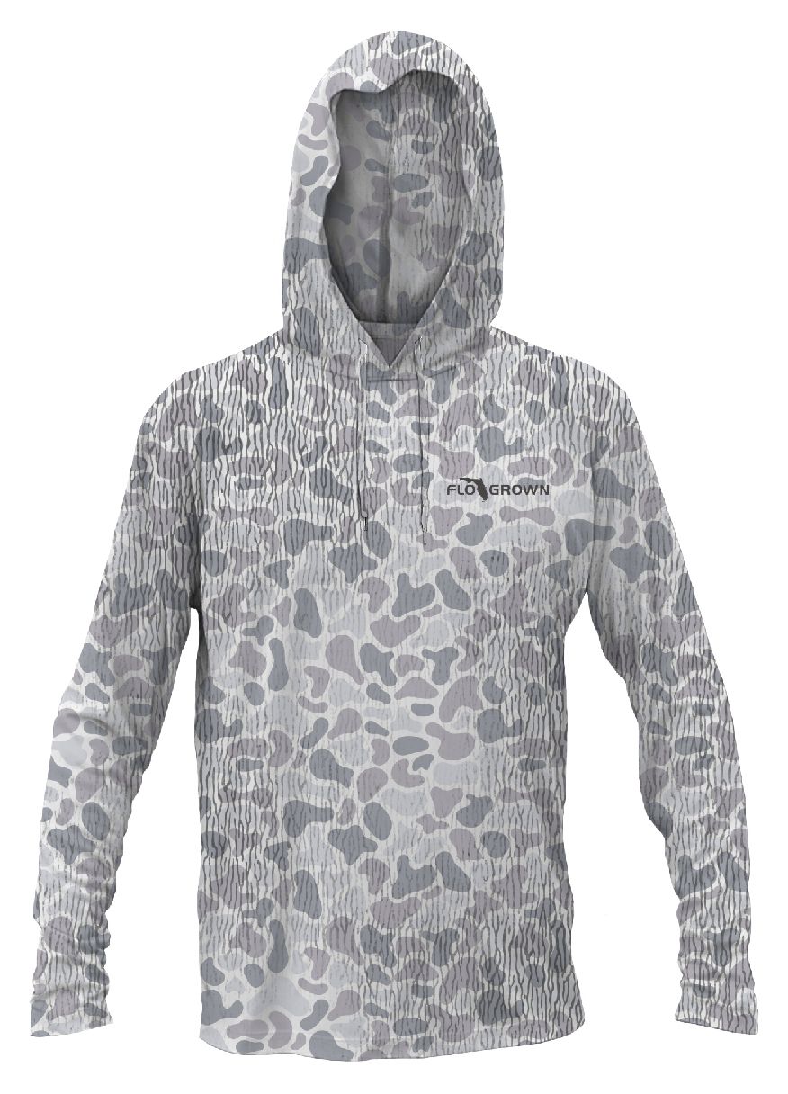 FloGrown Men's Woodland Camo Performance Hoodie