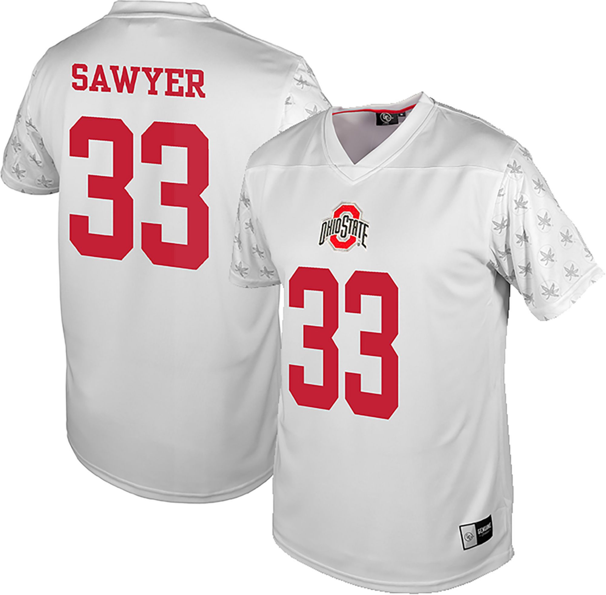 Genuine Collective Men's Ohio State Buckeyes Jack Sawyer #33 White Alternate Football Jersey