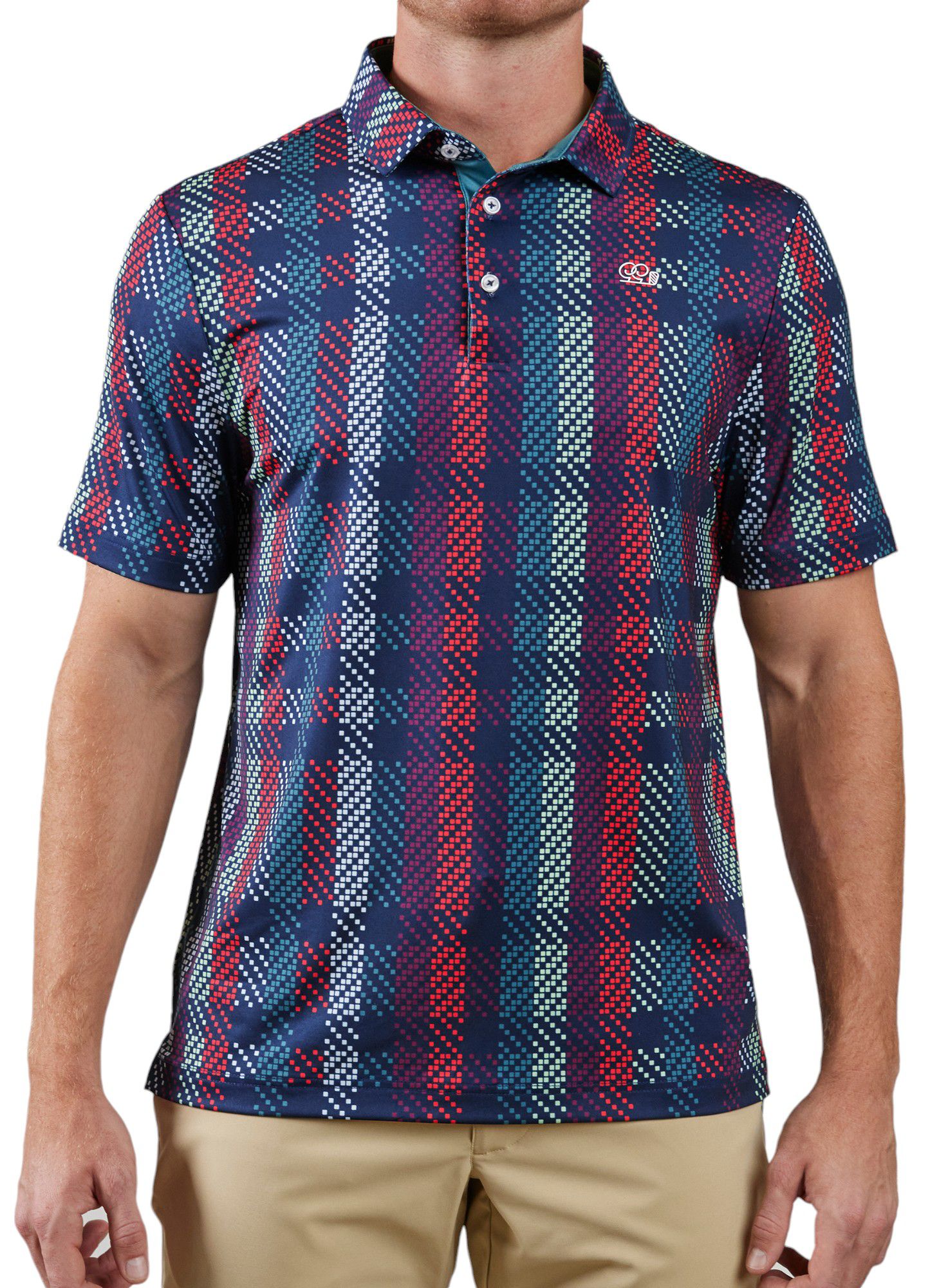 Good Good Golf Men's Par Plaid Golf Polo - Green