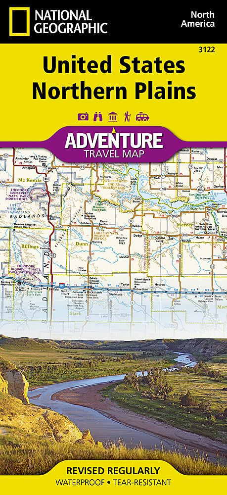 National Geographic US Northern Plains Map