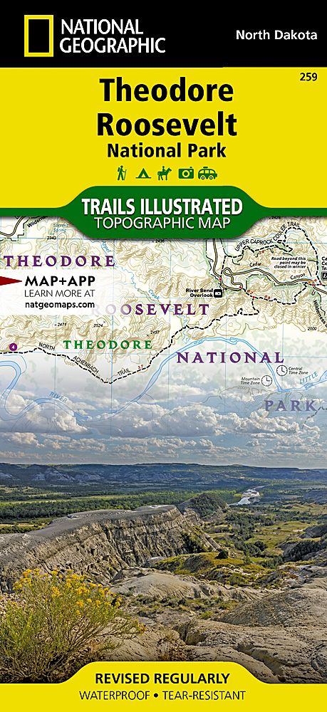 National Geographic Theodore Roosevelt National Park Map
