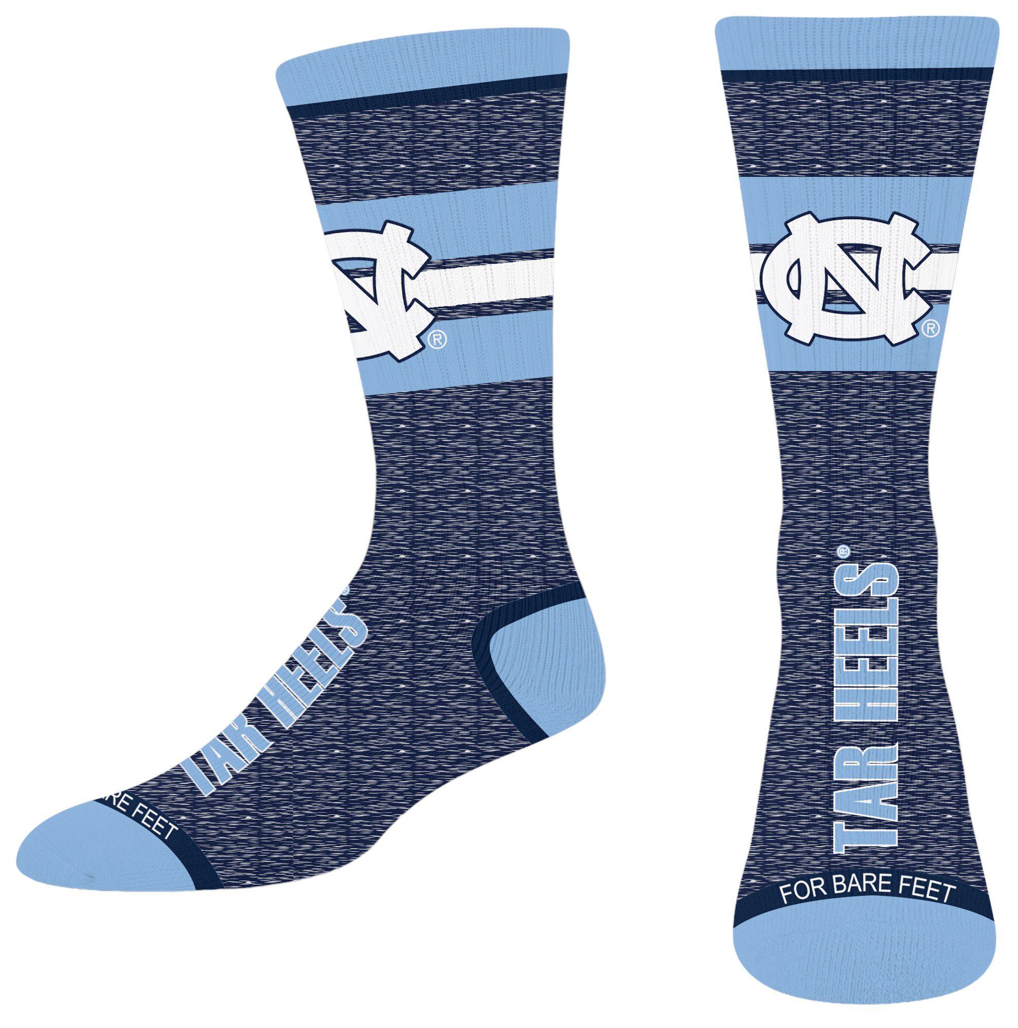 For Bare Feet Adult North Carolina Tar Heels Spotlight Crew Socks