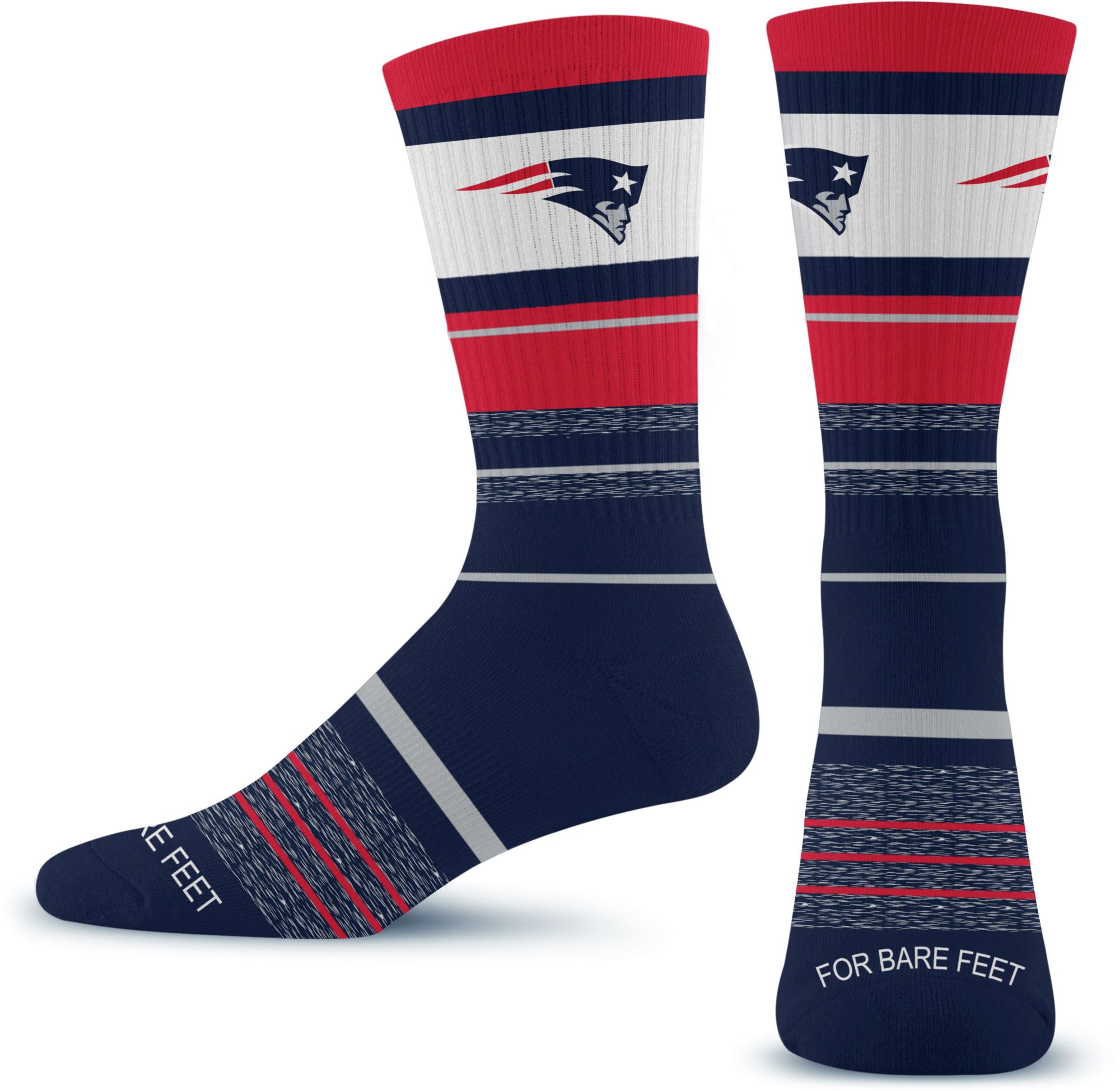 For Bare Feet Adult New England Patriots Friday Socks