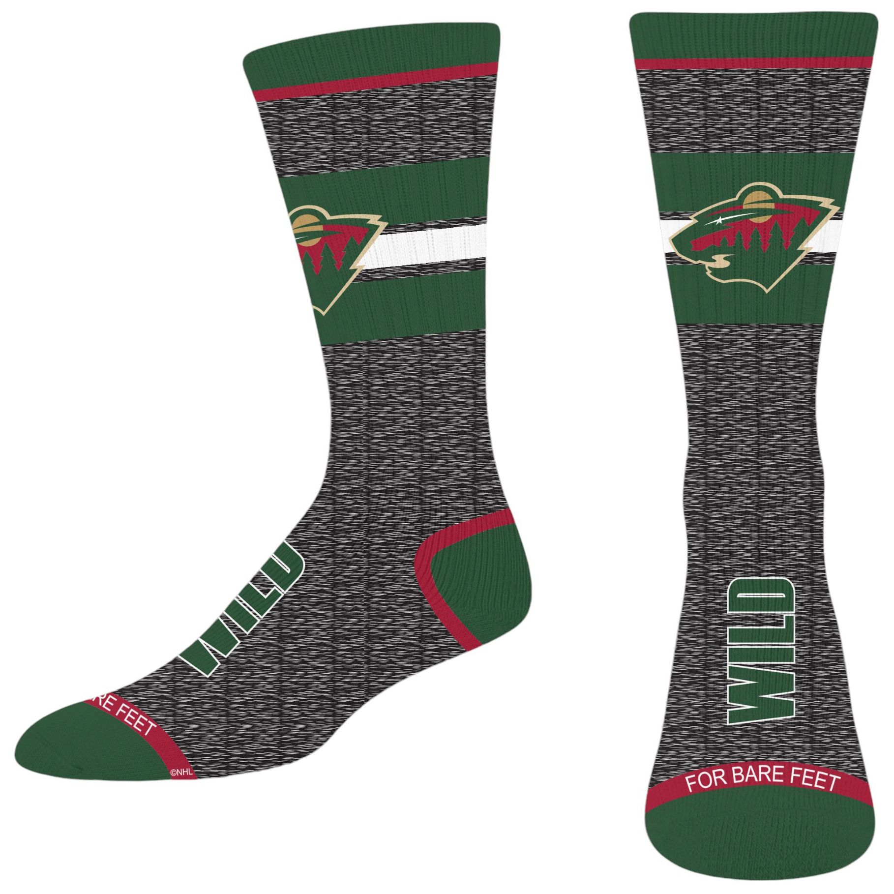 For Bare Feet Adult Minnesota Wild Spotlight Socks