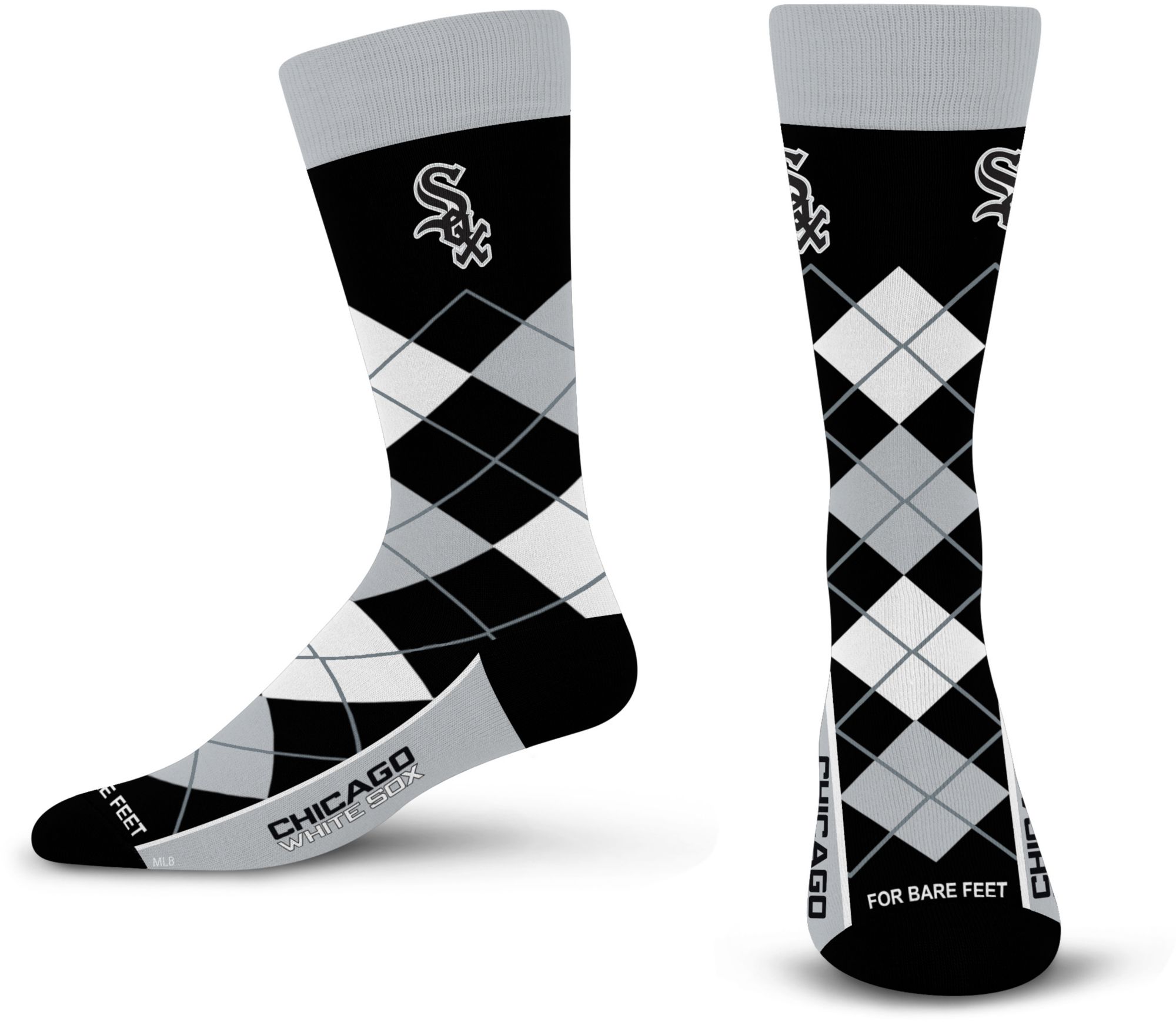 For Bare Feet Chicago White Sox Argyle Socks