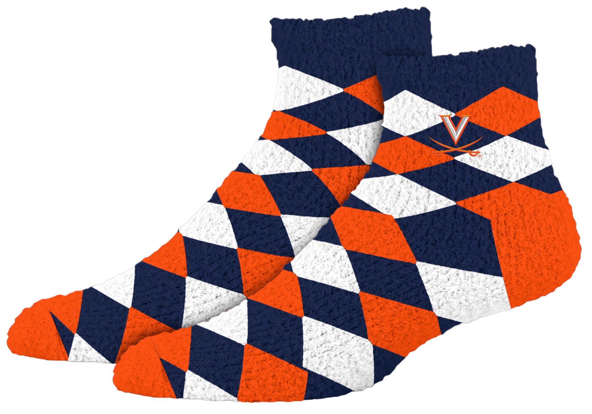 For Bare Feet Virginia Cavaliers Diamond Cozy Socks