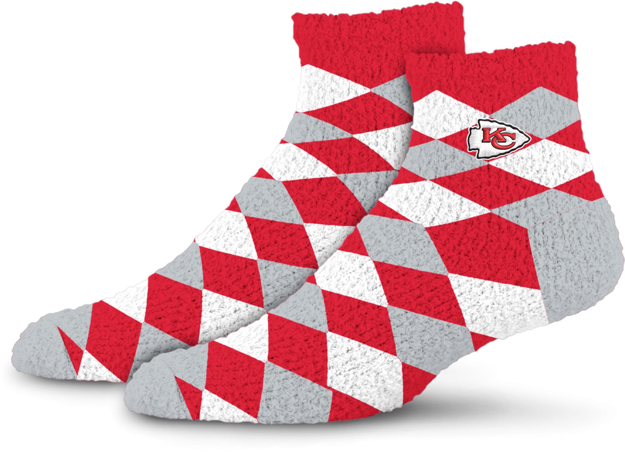 For Bare Feet Adult Kansas City Chiefs Diamond Cozy Socks