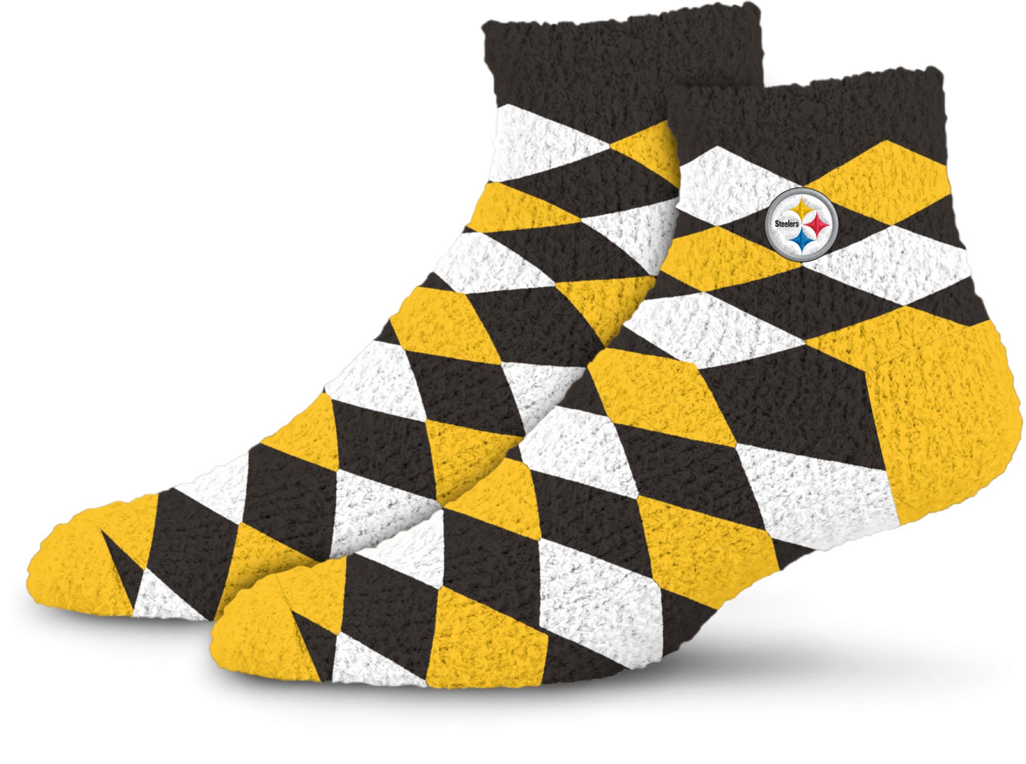 For Bare Feet Adult Pittsburgh Steelers Diamond Cozy Socks