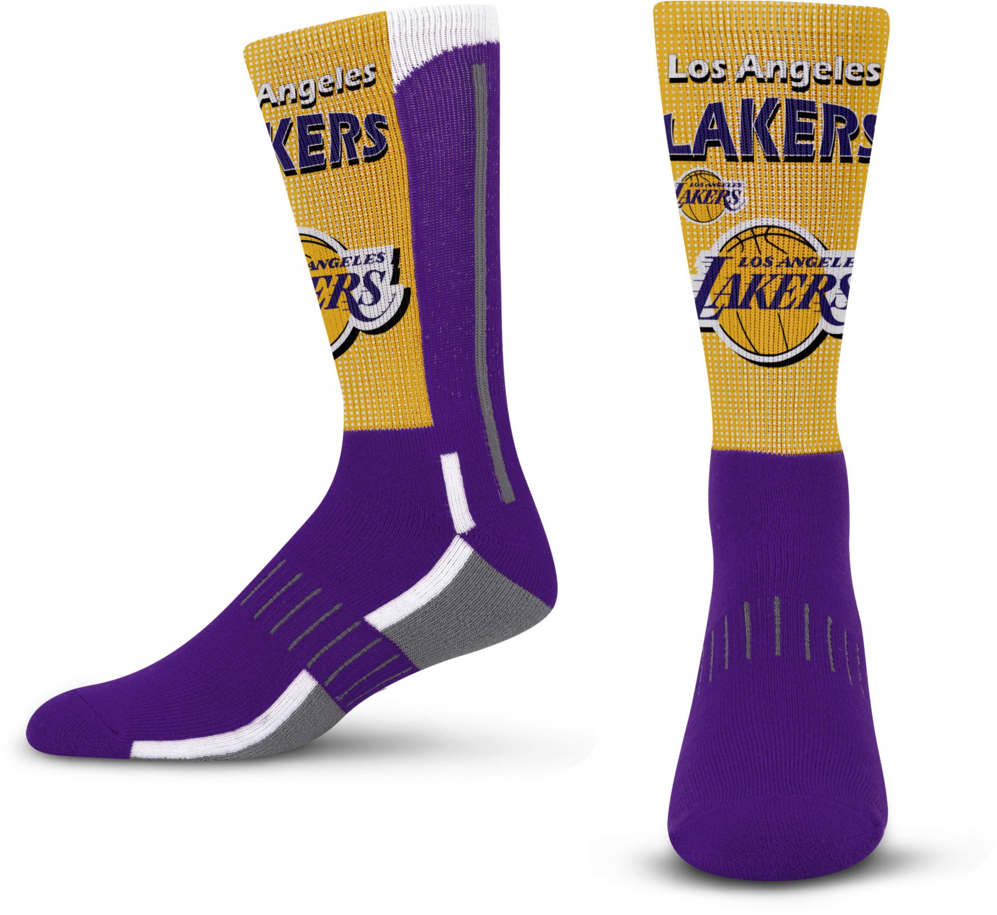 For Bare Feet Youth Los Angeles Lakers Mascot Crew Sock