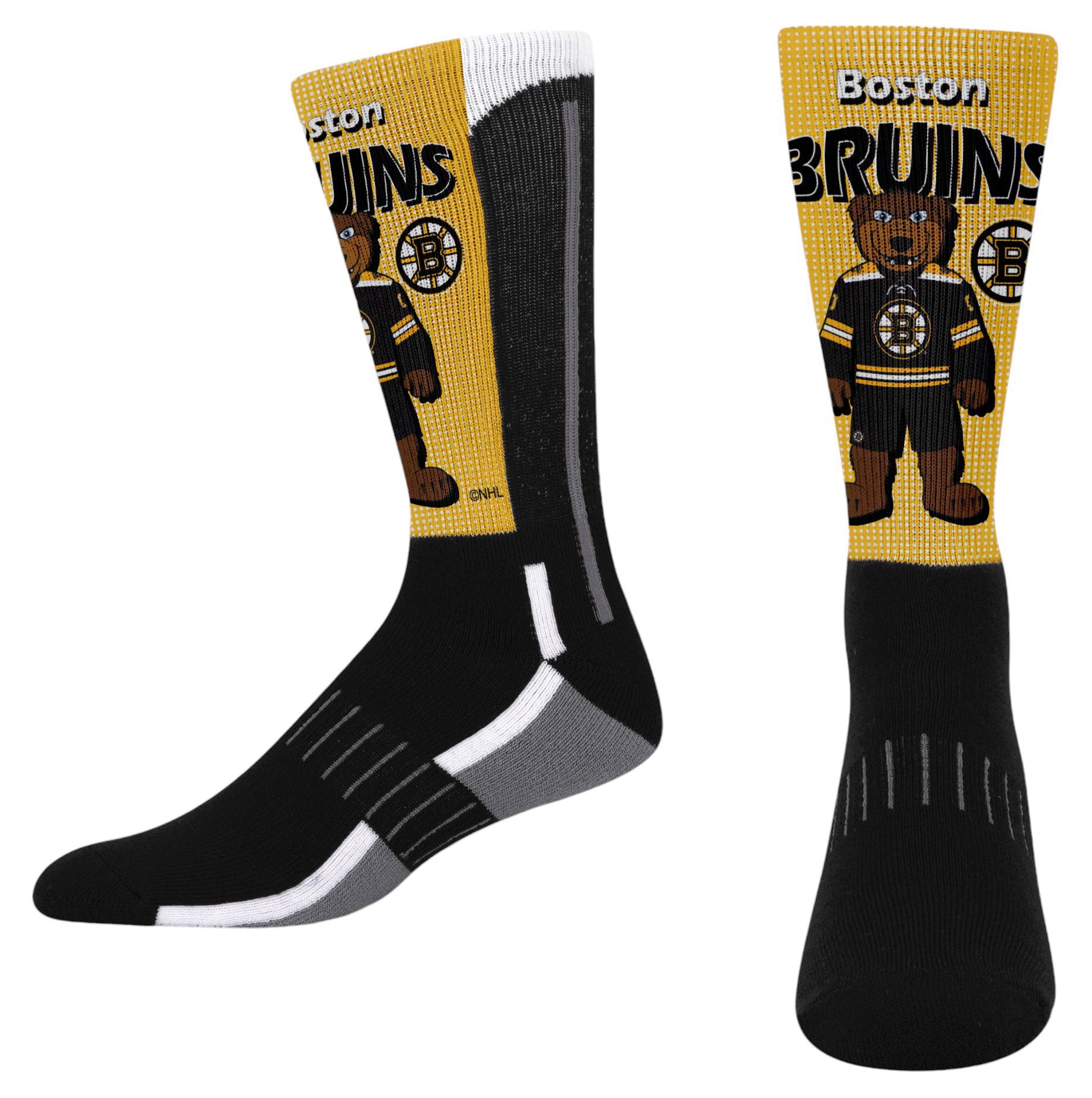 For Bare Feet Youth Boston Bruins Mascot Socks