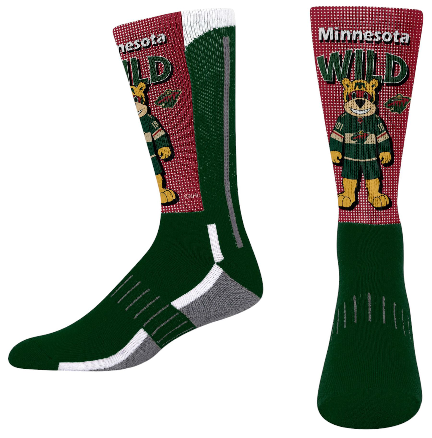 For Bare Feet Youth Minnesota Wild Mascot Socks