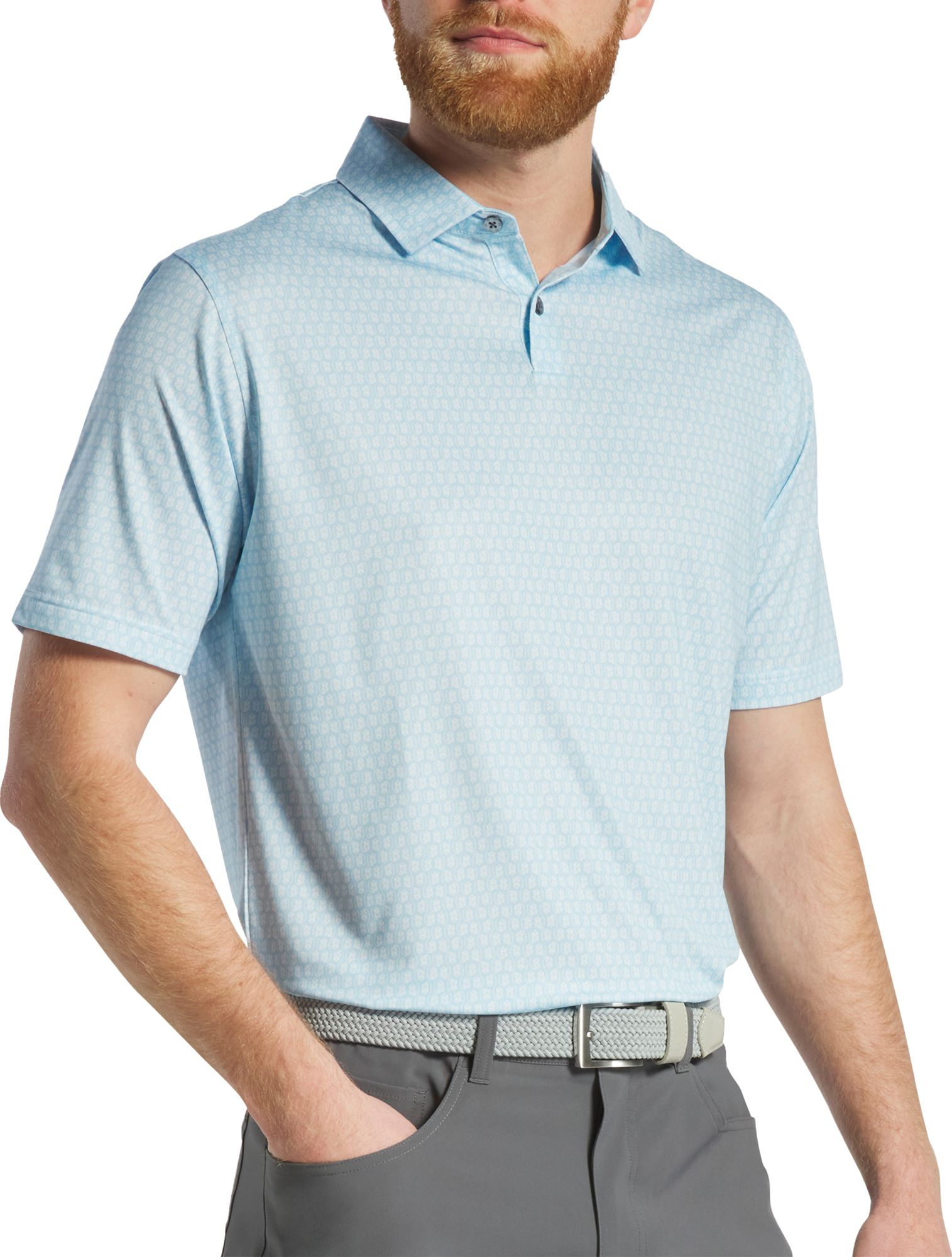 FootJoy Men's Salamander Print Lisle Golf Polo