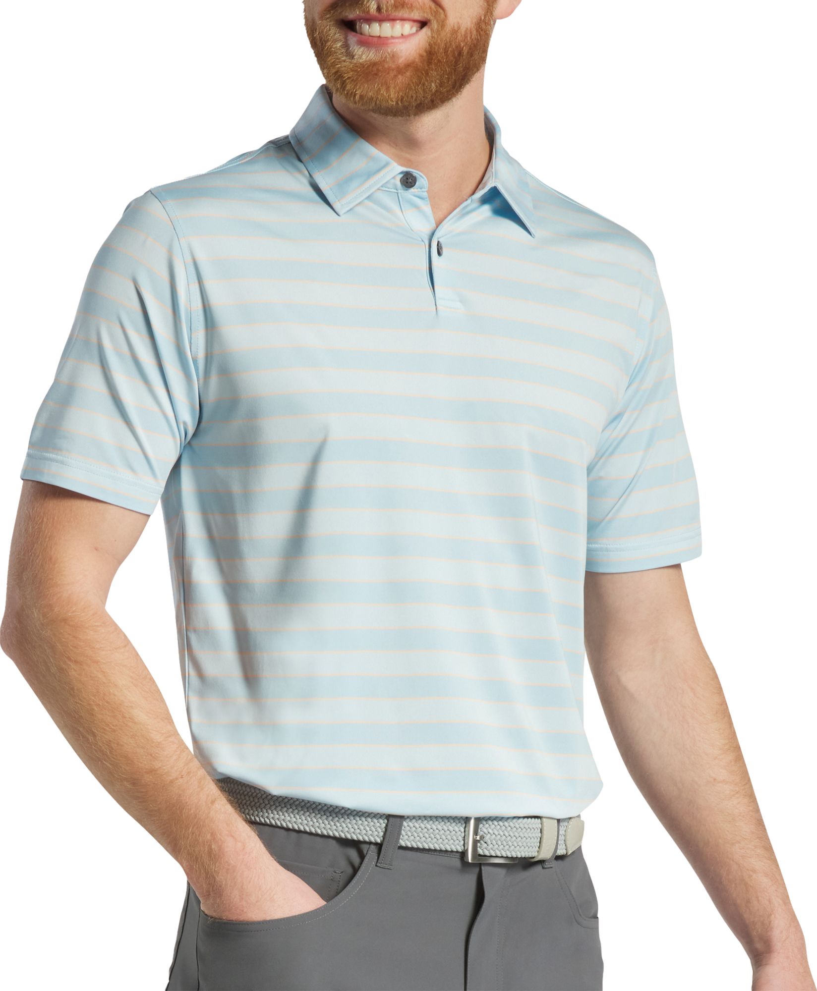 FootJoy Men's Tonal Stripe Lisle Golf Polo