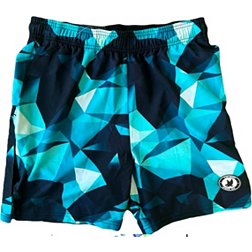Flow Society Boys' Turquoise Diamond Geo Shorts