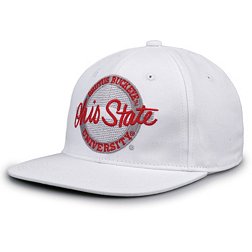 The Game Men's Ohio State Buckeyes White Retro Circle Adjustable Hat