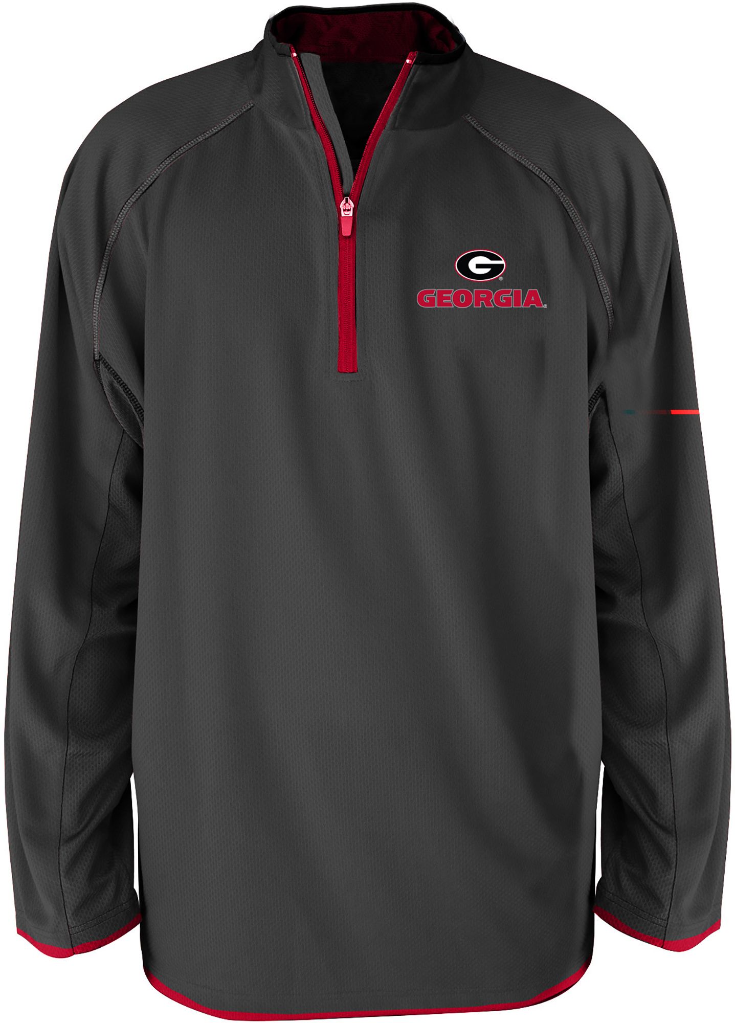 Profile Varsity Men's Georgia Bulldogs Grey Big &amp; Tall Long Sleeve Quarter-Zip