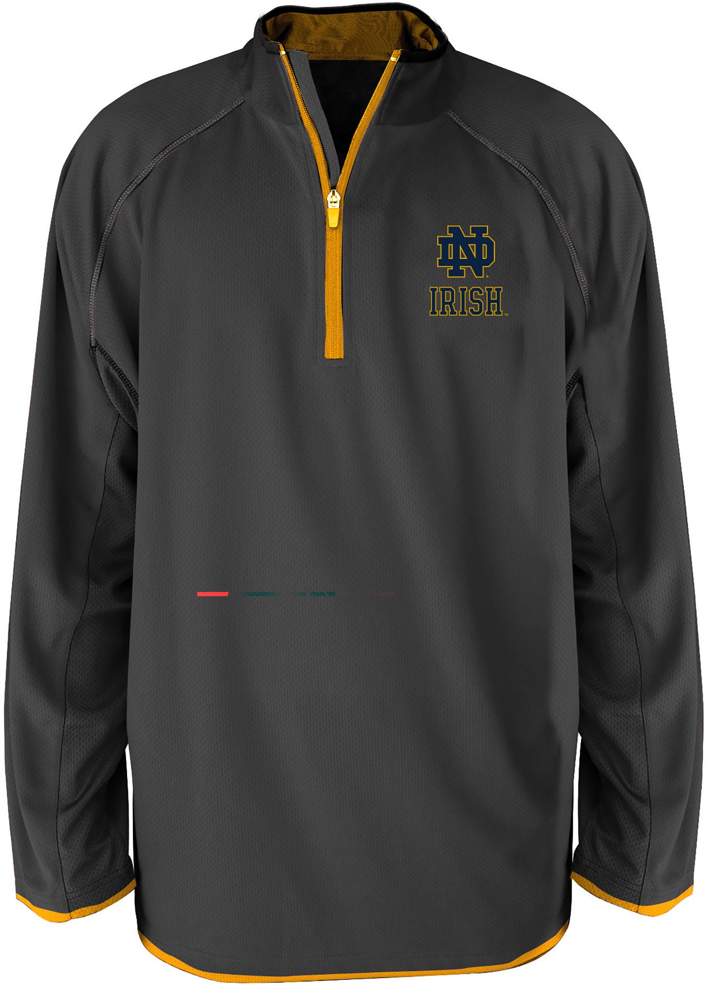 Profile Varsity Men's Notre Dame Fighting Irish Grey Big &amp; Tall Long Sleeve Quarter-Zip