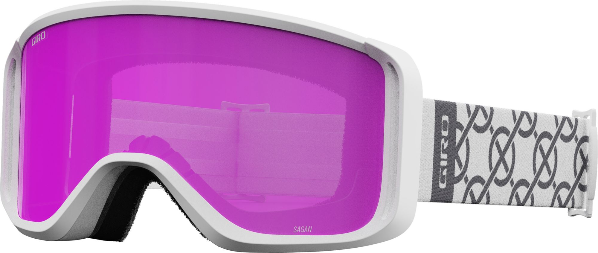 White Monogram Strap / Amber Pink Lens