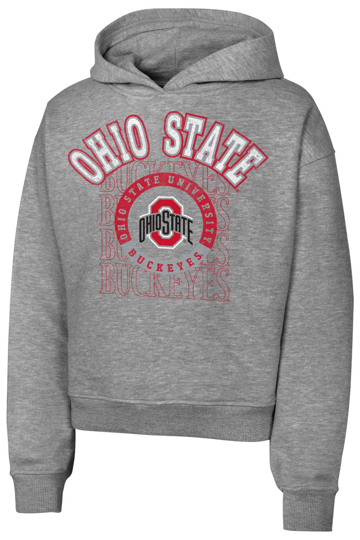 Gen2 Girls' Ohio State Buckeyes Heather Grey Tailgate Hoodie
