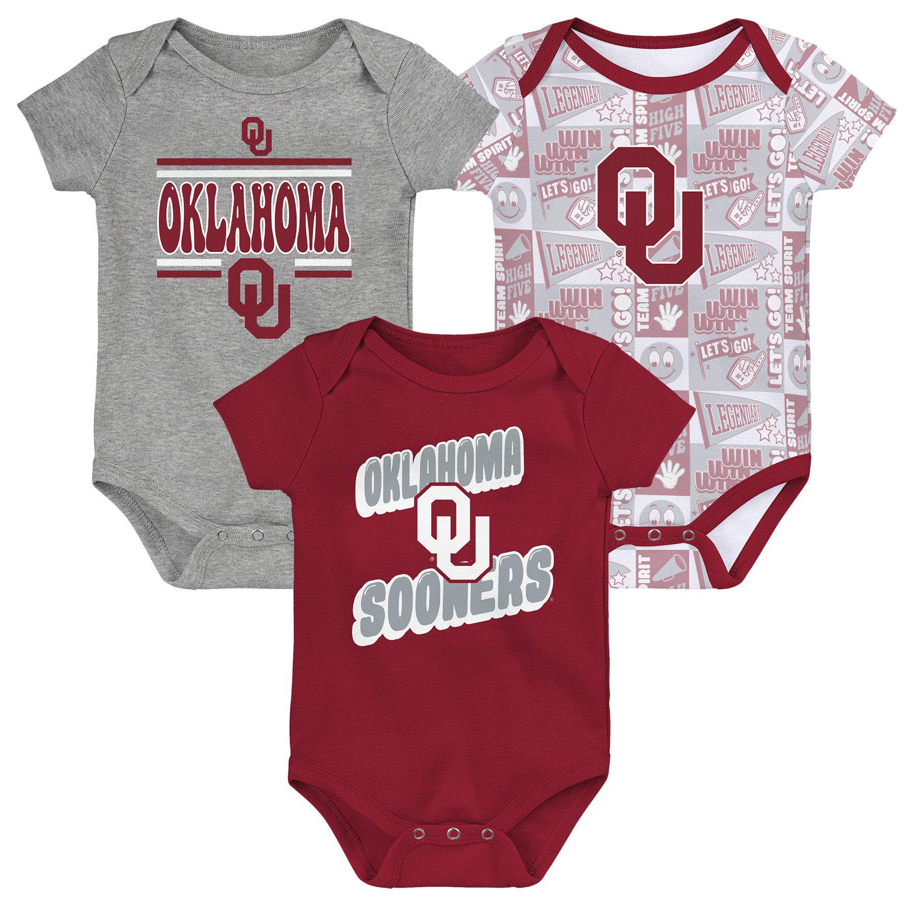 Gen2 Infant Oklahoma Sooners Comics 3-Piece Creeper Set