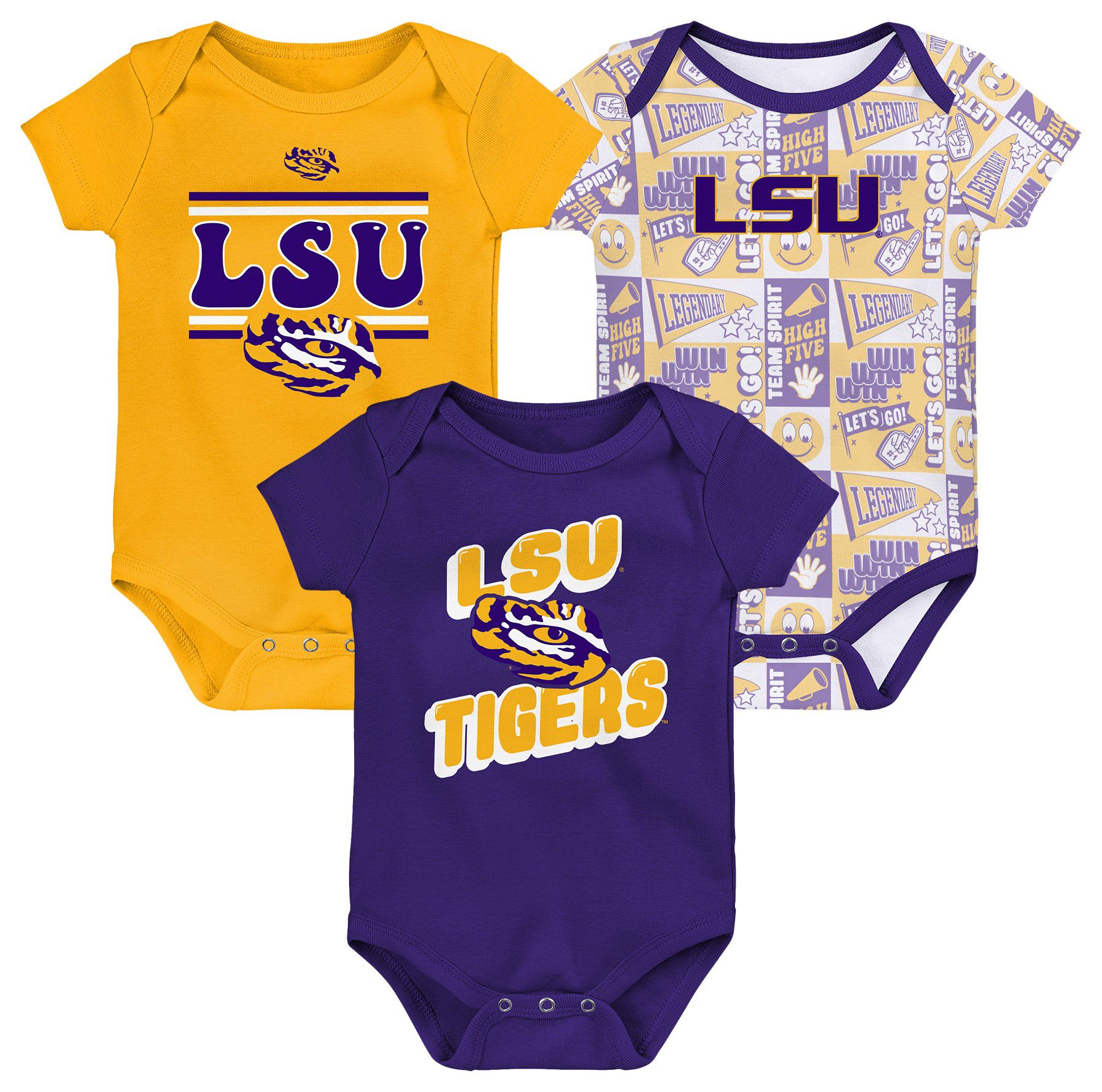 Gen2 Infant LSU Tigers Comics 3-Piece Creeper Set