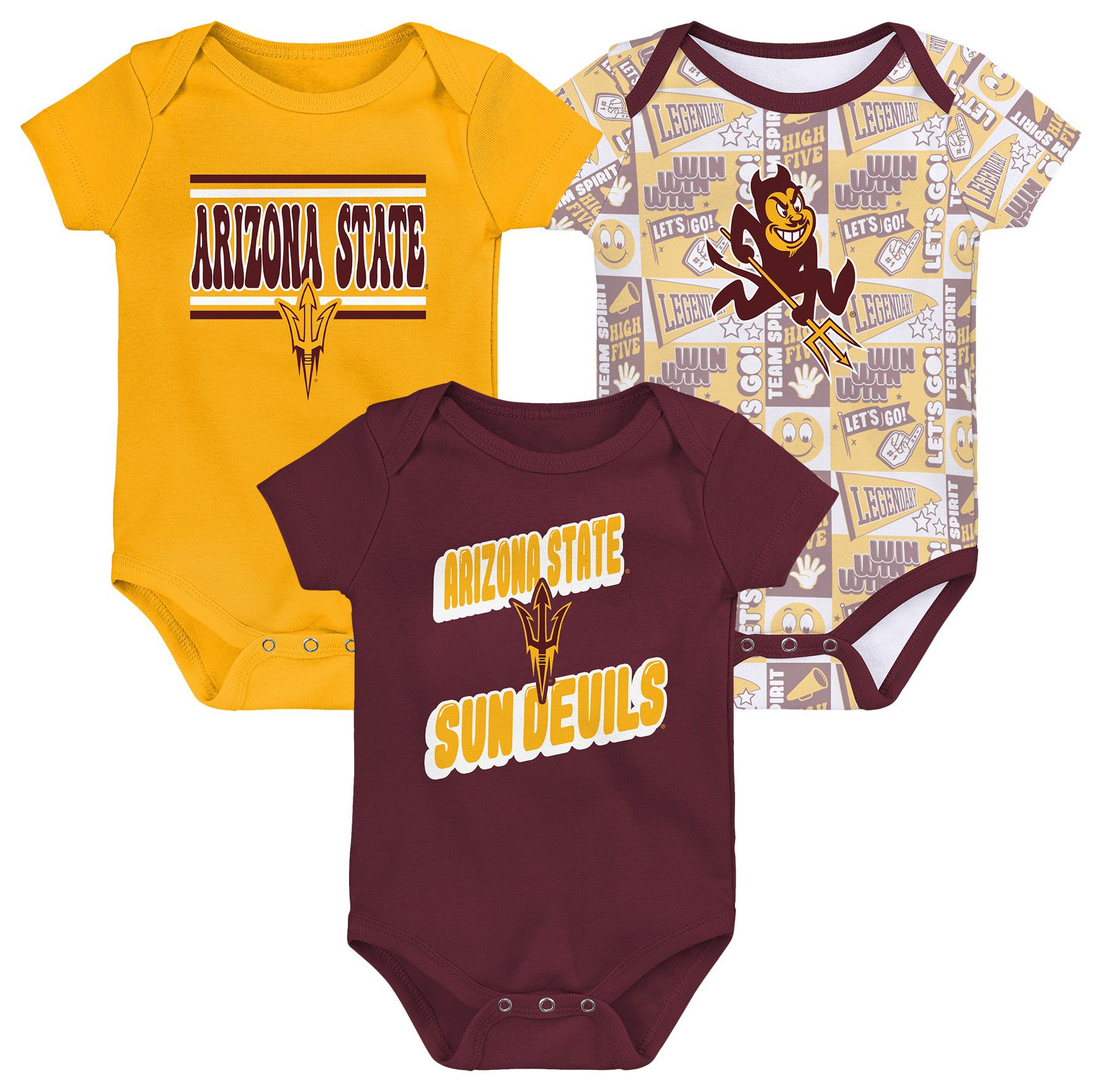 Gen2 Infant Arizona State Sun Devils Comics 3-Piece Creeper Set