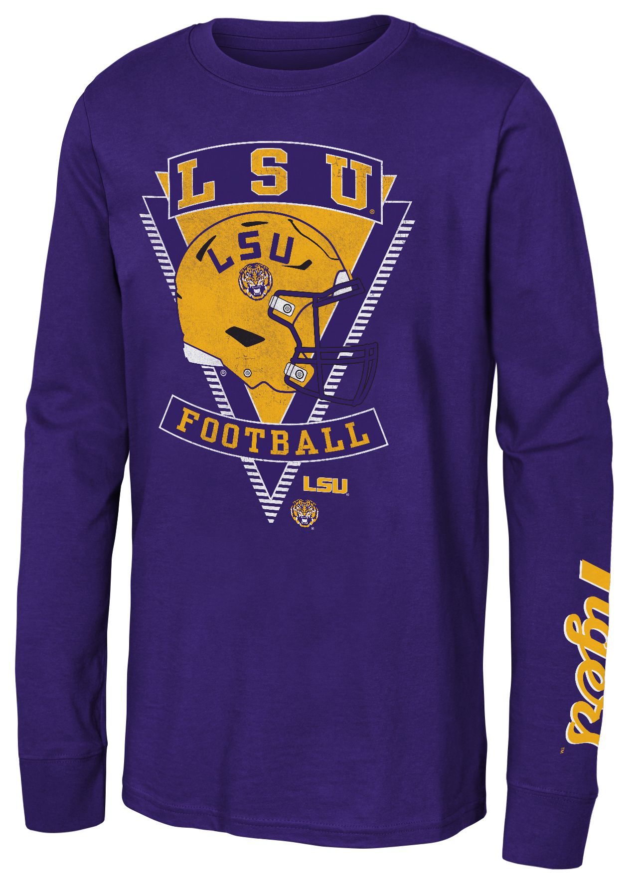 Gen2 Youth LSU Tigers Purple Helmet Cutlture Long Sleeve T-Shirt