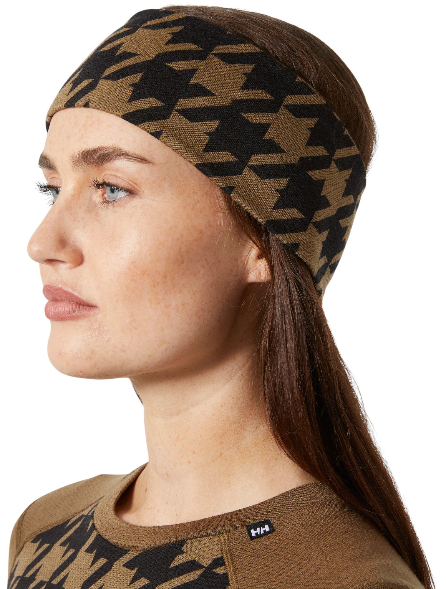 Sepia Houndstooth Aop