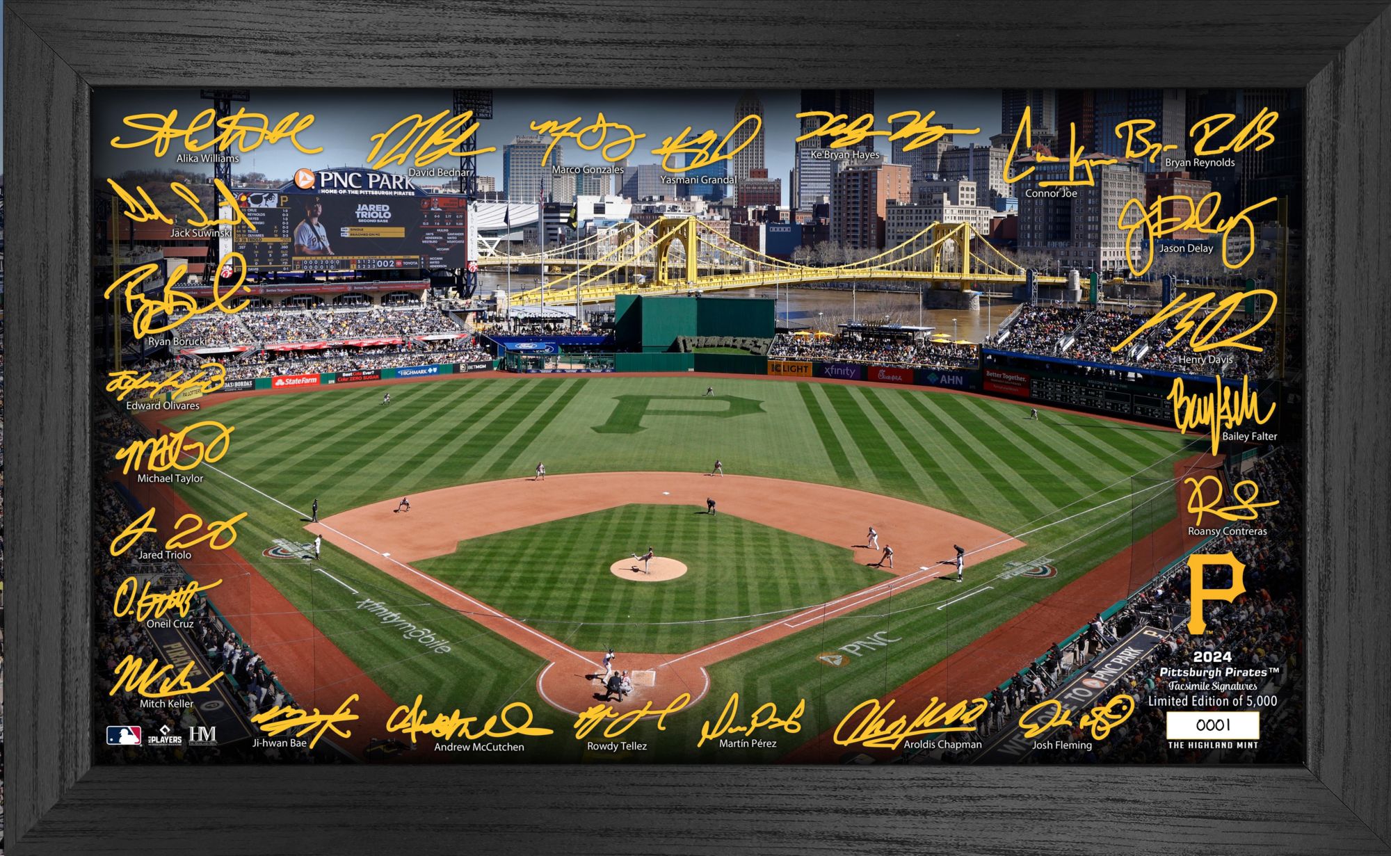 Highland Mint Pittsburgh Pirates Signature Field Frame