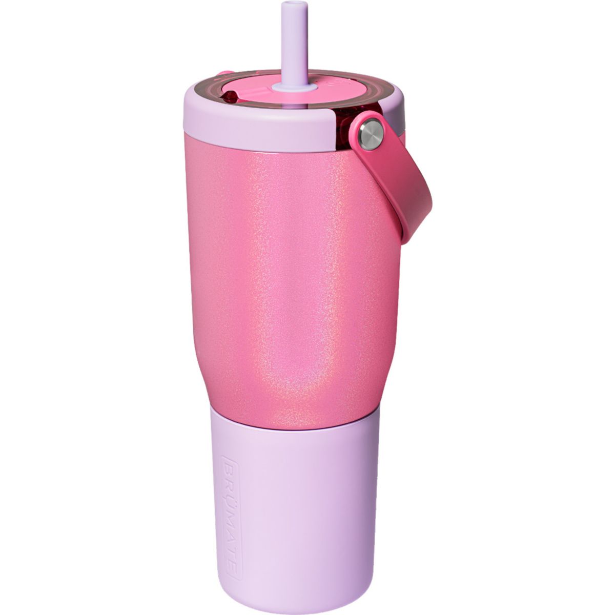 Gourde HydroJug Traveler 40 Oz – Candy Coated, Rose, Inox, Avec Paille