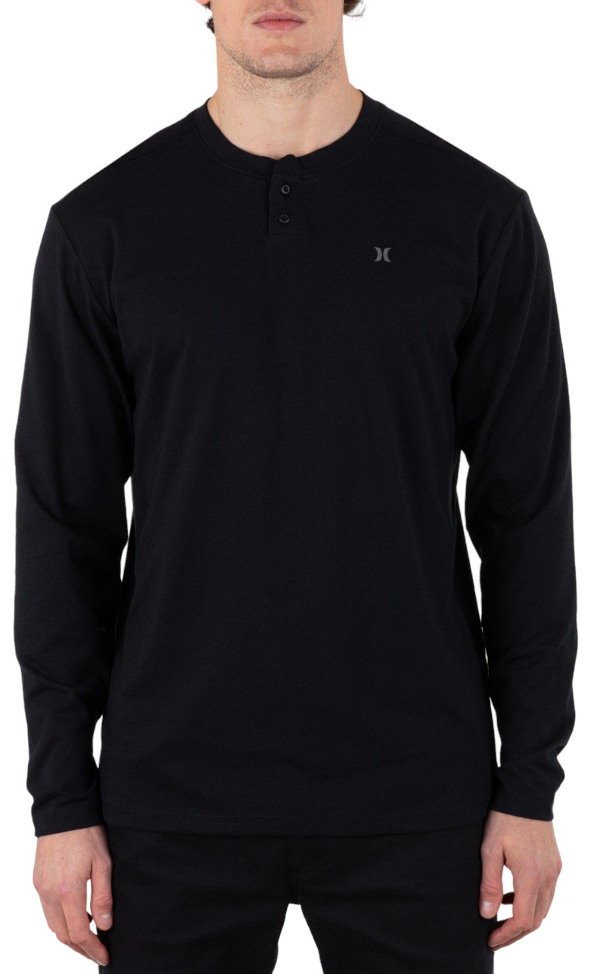 Hurley Men's H2O-Dri Slub Knit Long Sleeve Henley