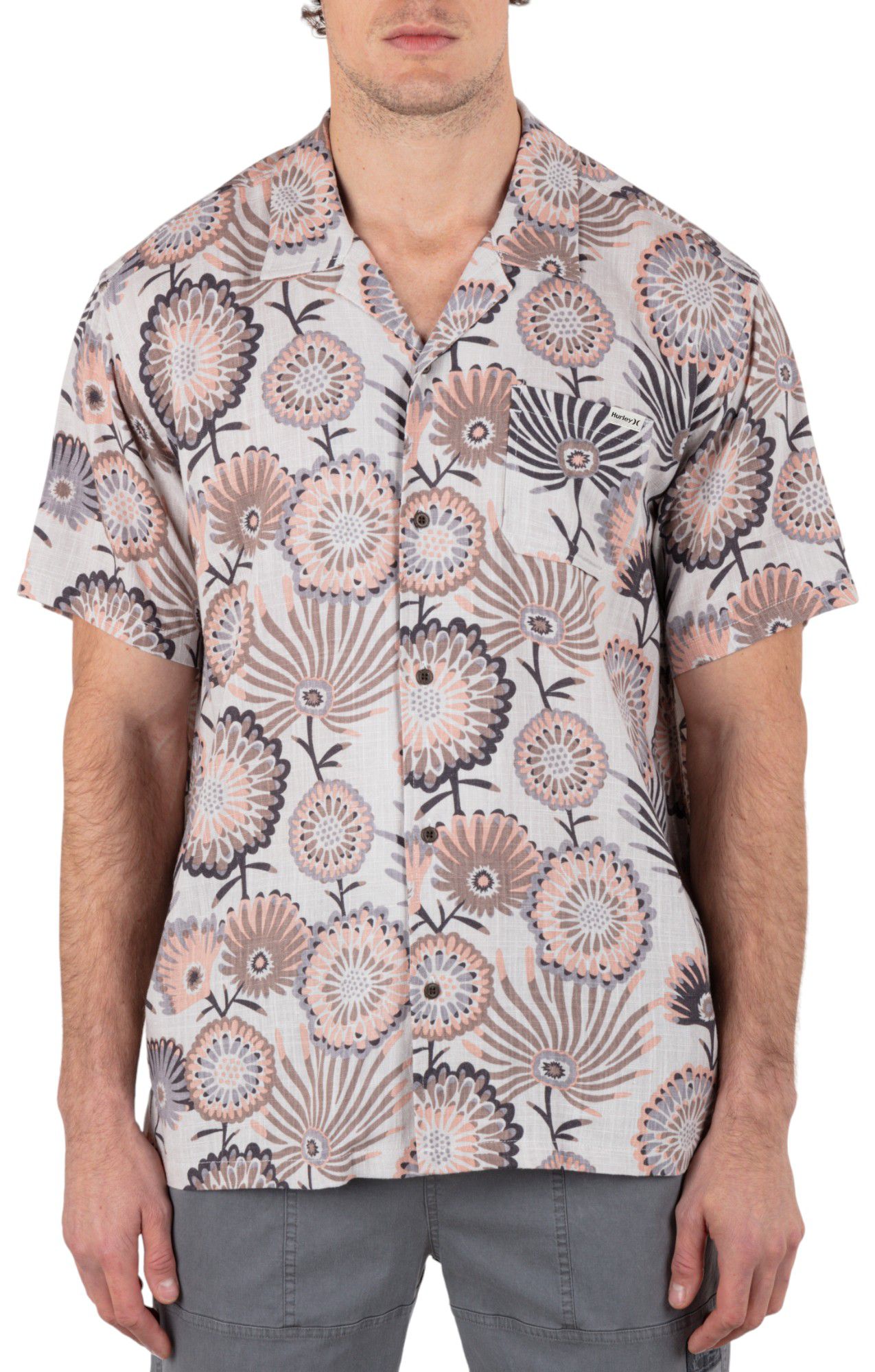 Hurley Men's Rincon Camp Short Sleeve Shirt