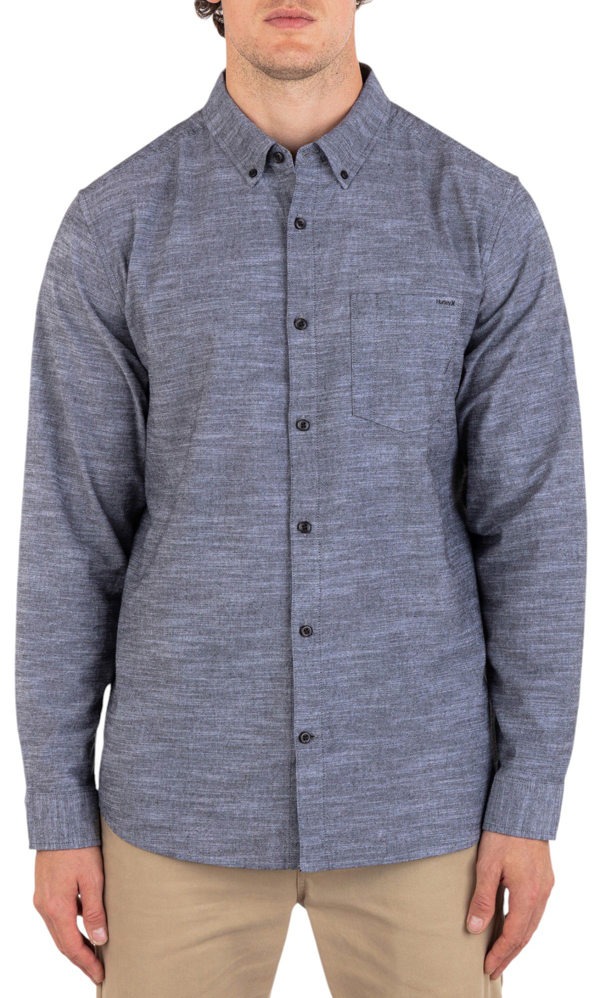 Hurley Men's One and Only Stretch Long Sleeve Shirt