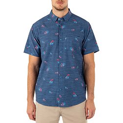 Hurley Men's One and Only Stretch Print Short Sleeve Shirt