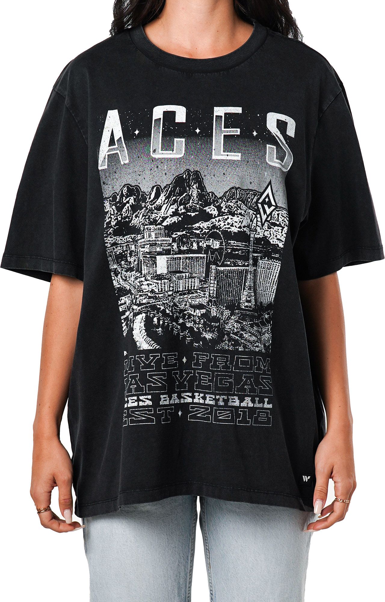 The Wild Collective Women's Las Vegas Aces Band Black T-Shirt