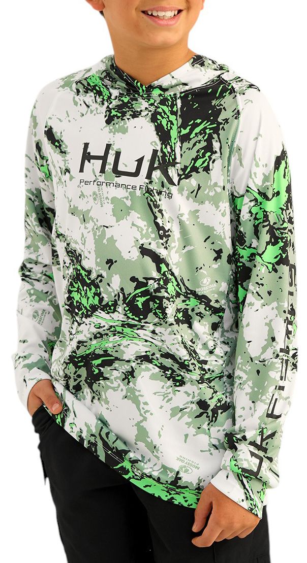 HUK Kids' Mossy Oak Pursuit Performance Hoodie