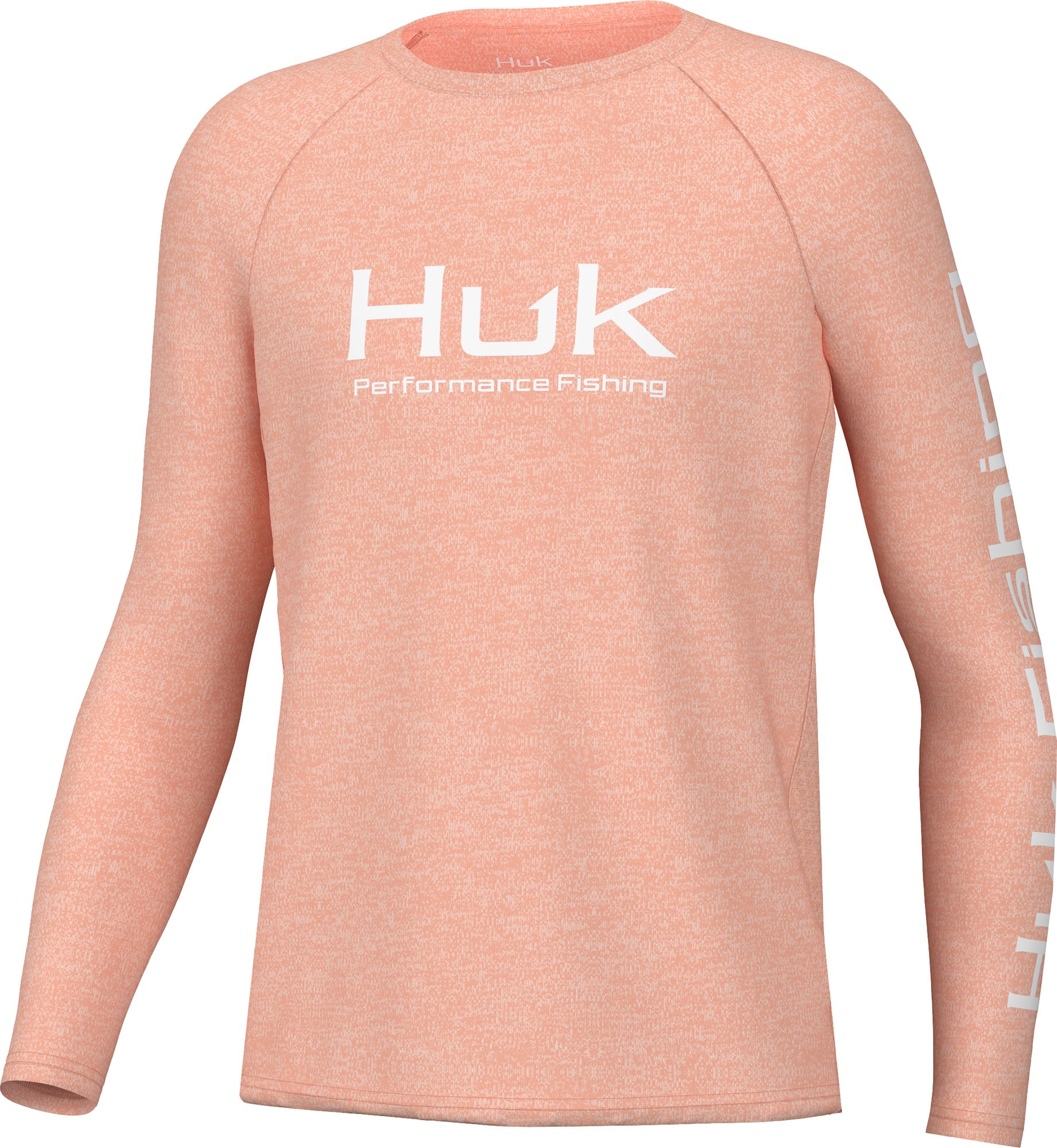 HUK Boys' Pursuit Performance Heather Long Sleeve Shirt