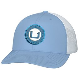 Huk Ocean Palm Trucker Logo Snapback Hat - Blue